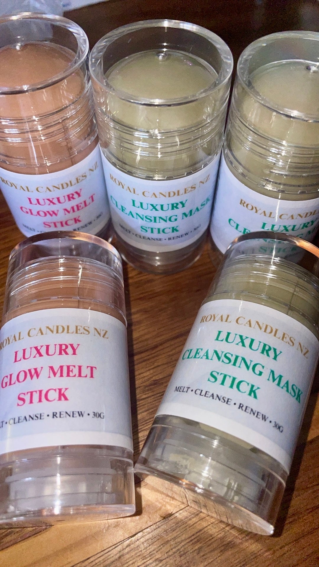 Natural Clay Face Mask Sticks